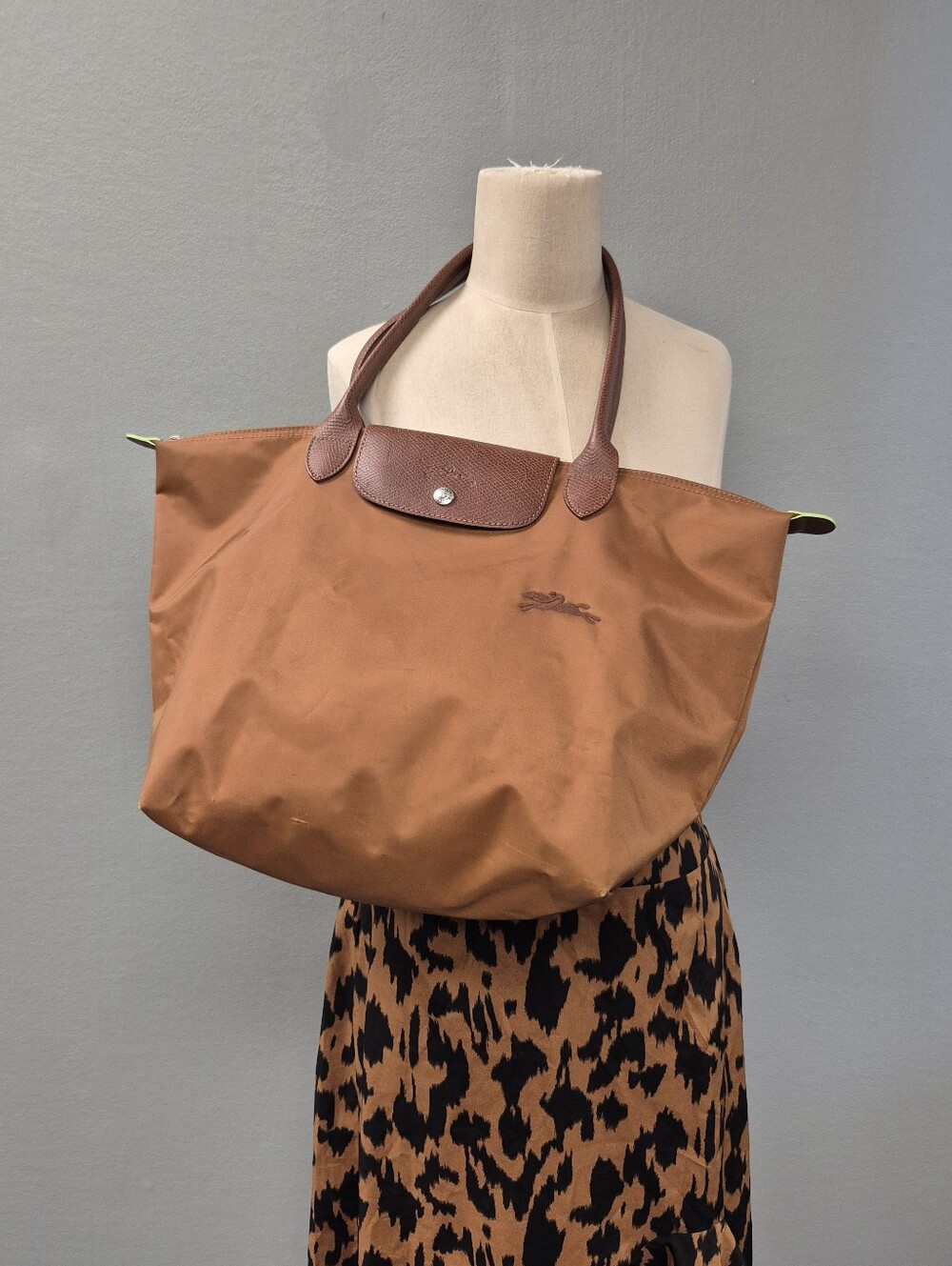Longchamp Le Pliage Brown Nylon Tote Bag Large Shoulder Bag